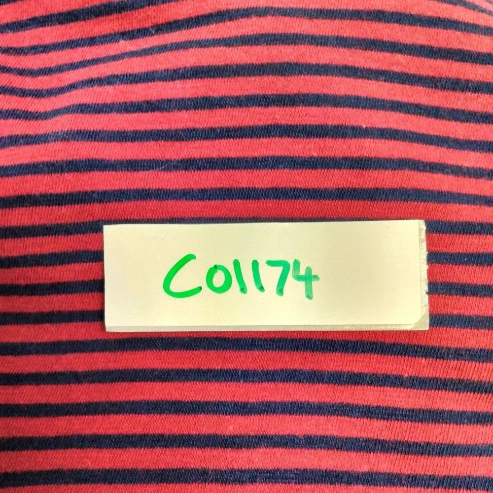 Madewell Turtleneck Top Womens Size XL Blue Red Striped Casual Long Sleeve - Picture 12 of 12